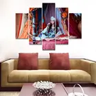 Акварель индийская красота сидящая на кровати кальян картина для гостиной настенное художественное украшение