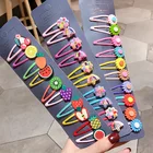 1015 штнабор для девочек милые Мультяшные животные фрукты 5 см заколки для волос детские прекрасные заколки для волос Детские аксессуары для волос