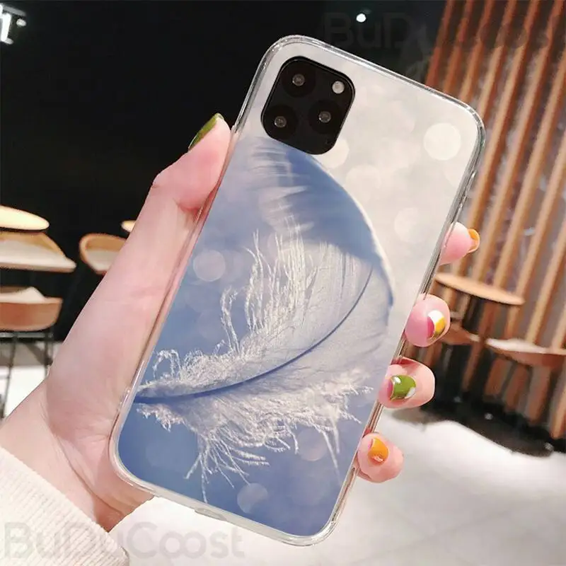 

Beautiful feather super light feather Phone Case For iPhone 7 8 Plus X XS Max XR Coque Case For iphone 5s SE 2020 6 6s 11Pro