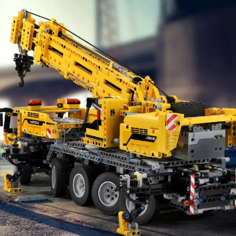 Электрическая серия Mould King 13107 мотор мобильный кран Mk II наборы моделей