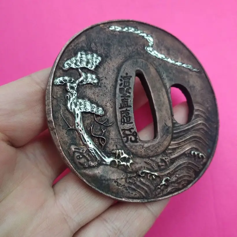 Винтажная часть воина Tsuba для японской катаны самурайского меча Falchion