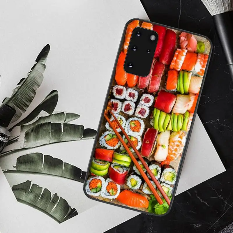 HPCHCJHM чехол для японской кухни Суши Мягкий Силиконовый ТПУ телефона Samsung S20 plus Ultra S6