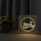 3d-светодиодная акриловая панель Glider Flyying Plane, ночной Настольный светильник с переключателем, лампа для резьбы для украшения детской комнаты, Прямая поставка