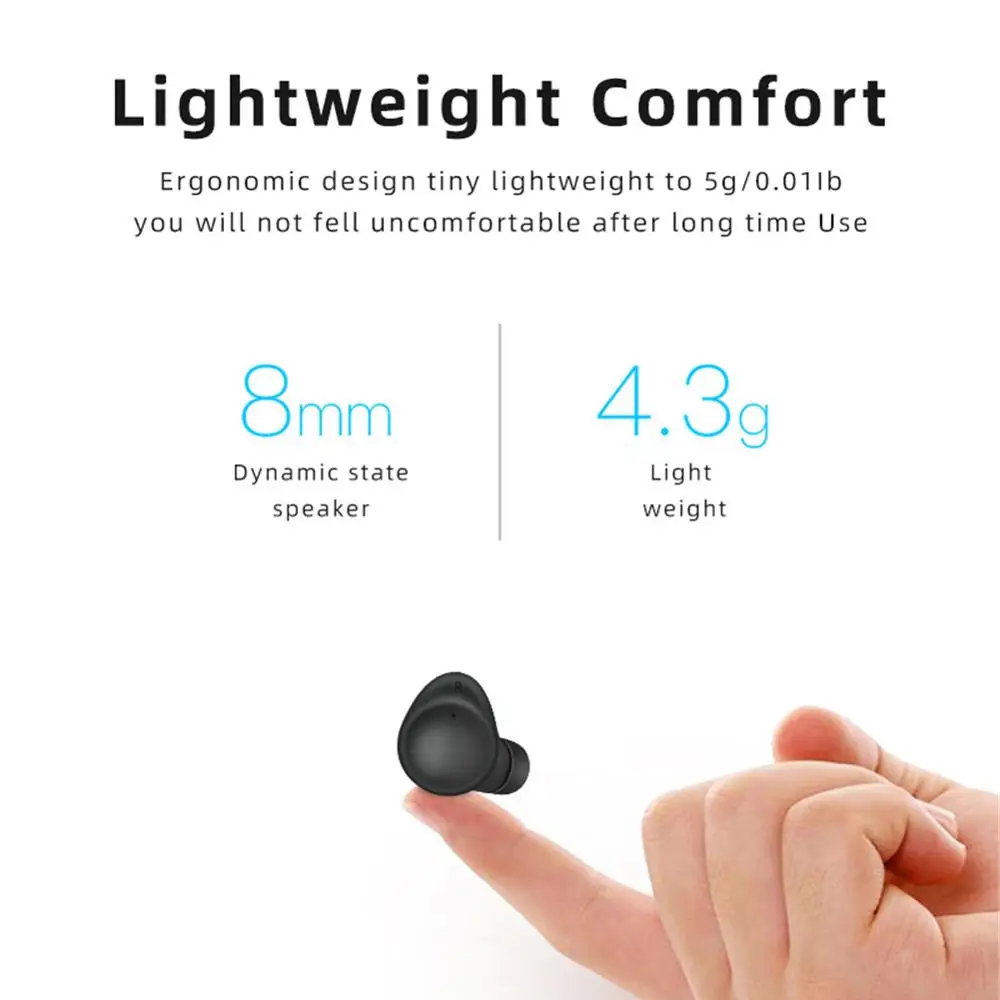 2020 обновленные настоящие беспроводные наушники Bluetooth совместимые