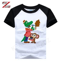 children cartoon cheburashka print funny tshirt baby boysgirls chebu russia tops kids casual clothes