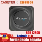 ТВ-приставка RK3566, 1 шт., Android 11 X88 PRO 20, 8 ГБ ОЗУ, 128 Гб ПЗУ, Android TV Box Youtube, 8K, Google Play, Smart TV Box 32 ГБ, 64 ГБ