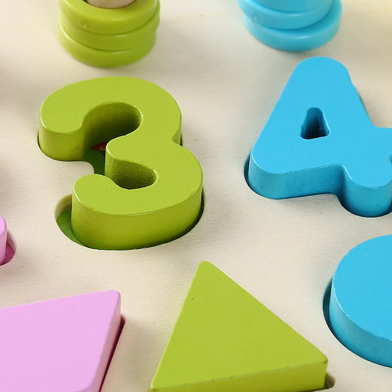 

Kids Montessori Math Toys Digital Pairing Learning Preschool Counting Board Kids Educational Wooden Toys for Children Gift