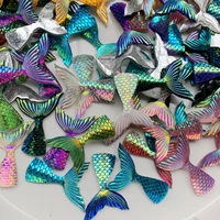 wholesale jewelry accessories mermaid fish scales tail resin wedding mermaid exhibition crafts accessories rhinestones 100pcs