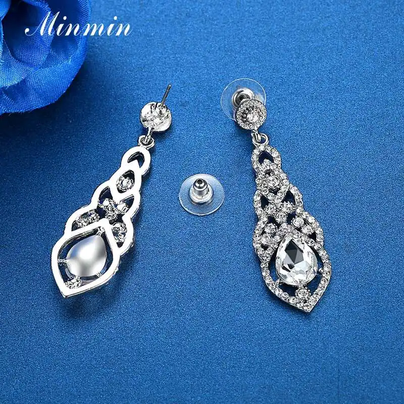 Комплект из браслета и серег для женщин серебристого цвета | Украшения