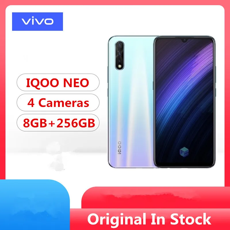 Смартфон Vivo IQOO NEO 855 Snapdragon Android 9 0 Amoled экран 6 38 дюйма 8 ГБ ОЗУ 256 Гб ПЗУ 16 Мп + 12 2