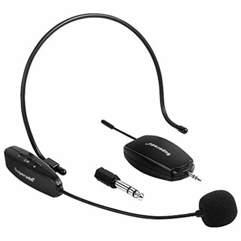 UHF Hands Free с батарейным питанием сценический беспроводной микрофон запись