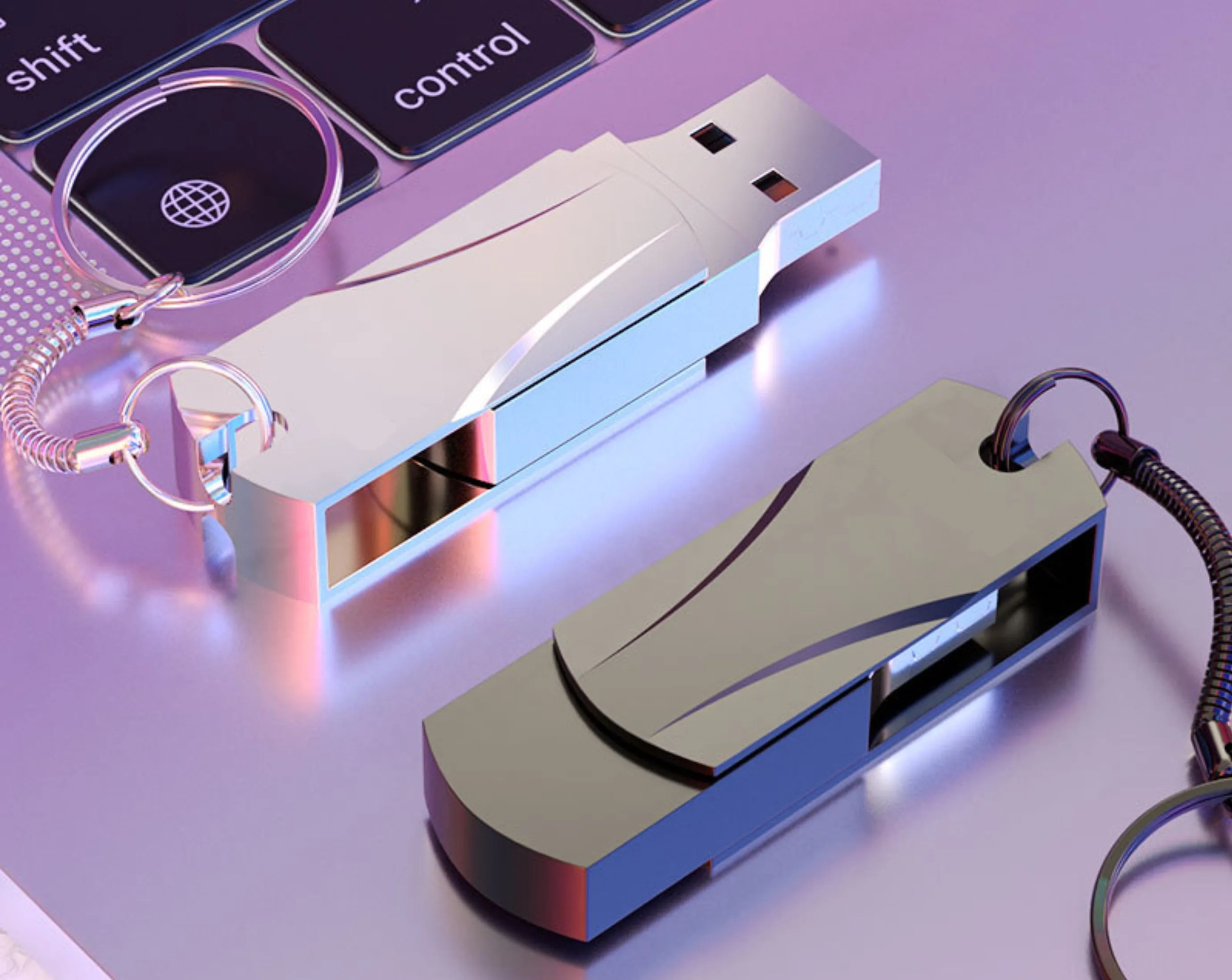 

High Speed Solid U Disk 64g Mobile Phone Computer Dual Purpose Metal Car Music Dust And Shock Proof