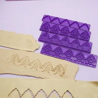 4pcs plastic lace embossing strip clay texture stamp ceramic pottery polymer clay tools