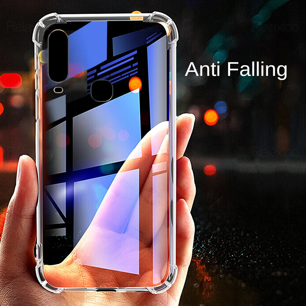 Прозрачный силиконовый чехол для VIVO Y17 противоударный прозрачный мягкий Vivo Y3 Y15 Y12