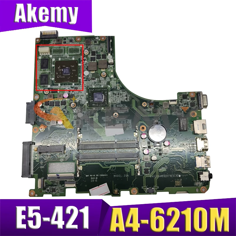 

NBMNQ11003 NB.MNQ11.003 For acer aspire E5-421 E5-421G DA0ZQNMB6D0 Laptop motherboard A4-6210M ddr3