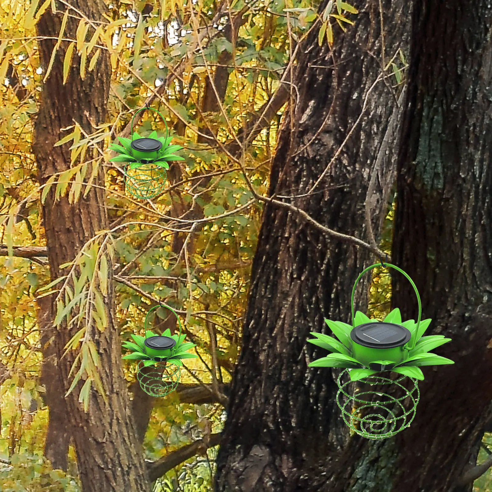 Открытый Водонепроницаемый сад 25LED ананас солнечный светильник дороги висящий