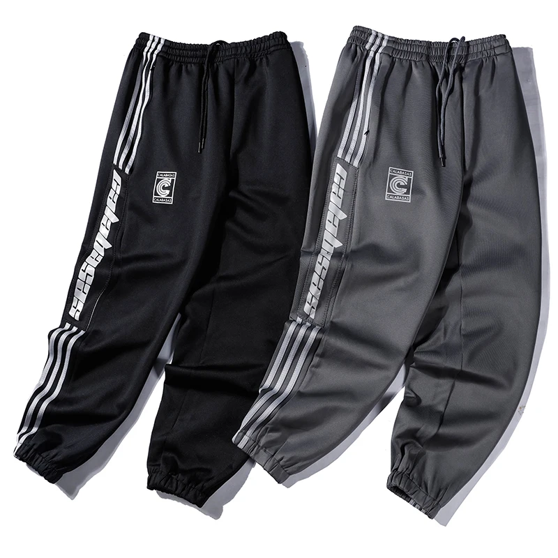 

High Streetwear Kanye West Season 6 Sweatpants Men Women High Quality CALABASAS Stripe Jogging Kanye West Drawstring Trousers