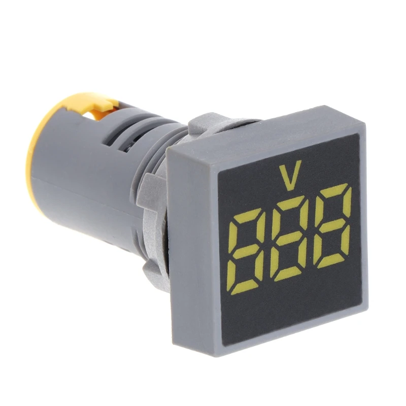 

22MM AC 12-500V Voltmeter Square Panel LED Digital Voltage Meter Indicator Light