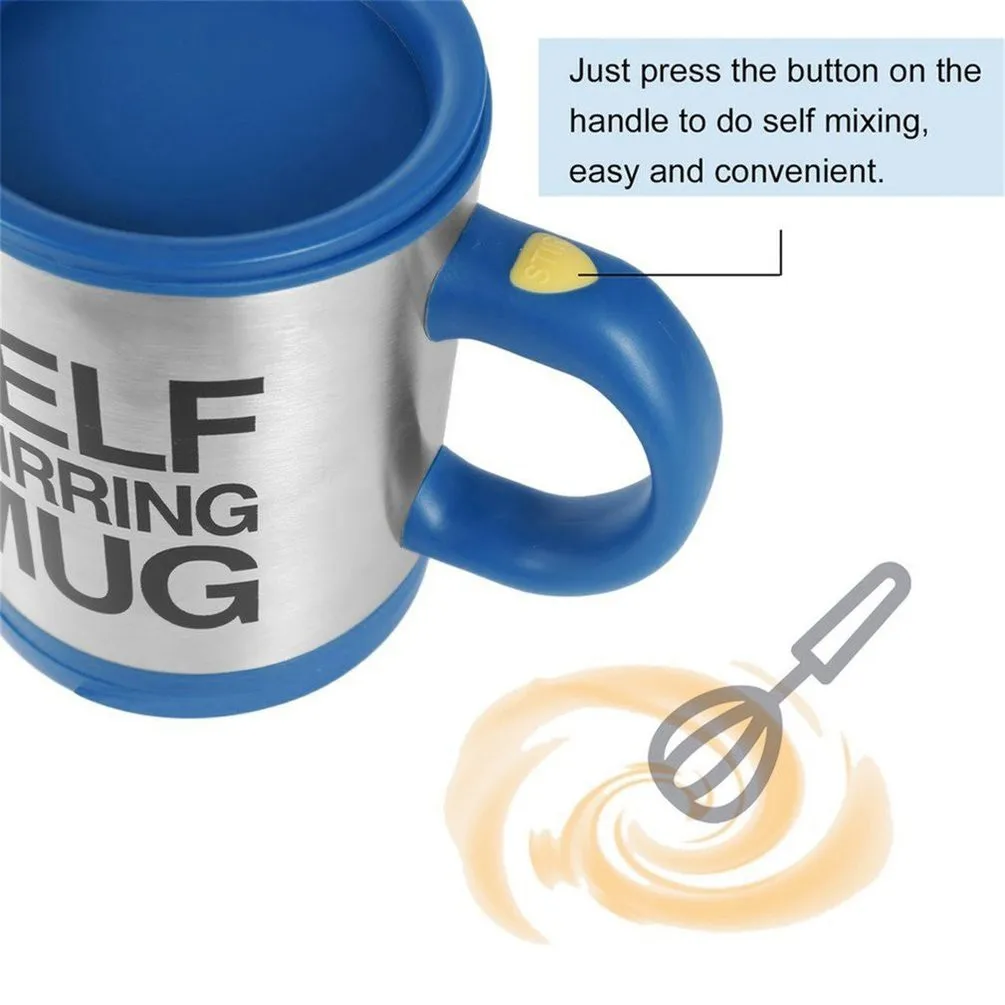 400ML Self Stirring Mug Stainless Steel Mix Coffee Tea Cup with Lid Automatic Electric Lazy Milk Mixing Auto | Дом и сад