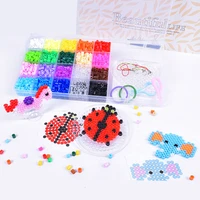jinletong 3200pcs hama beads 5mm box set fuse beads educational toy kids 3d puzzles diy fuse beads pegboard sheets ironing paper
