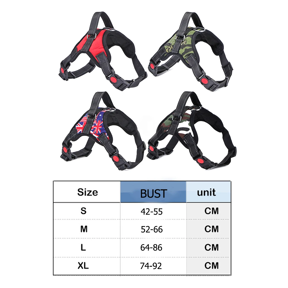 

Adjustable Nylon Dogs Harness Vest Collar Puppy Chest Strap Training Vest for Pet Dogs Walking Harness Pets Supplies