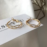 fashion jewelry earrings popular style gold color hollow metal small hoop earrings for women fashion accessories jewelry