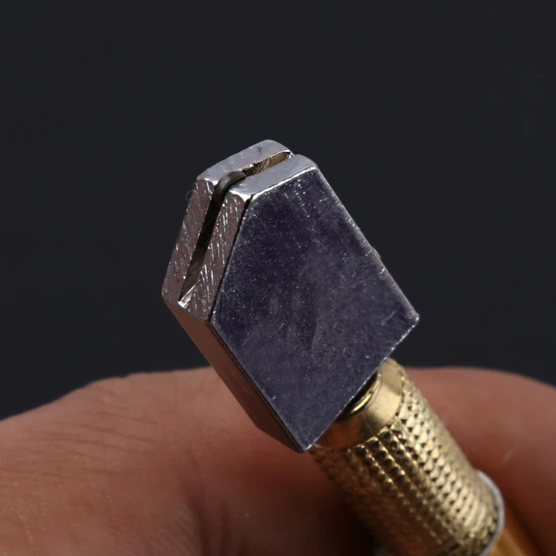 Glass Cutter Diamond Tip Steel Blade Cutting Tool Oil Feed Antislip Metal Handle 175mm For Hand | Инструменты