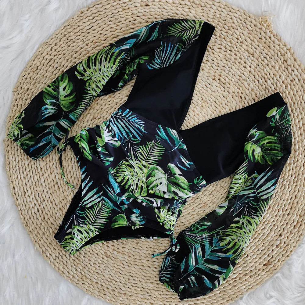 

2021 new Long Sleeve Chiffon one piece swimsuit