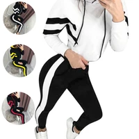 fall set woman two piece pants set hoodie and pants set solid crop top tracksuits patchwork sport suit for women lounge wear