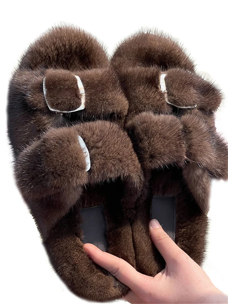 Happy Slides 2022 New Slippers with Fur Mink Fur Slippers LV Shoes Real Mink  Fur Slipper - China Women Indoor Slipper and Bedroom Slippers for Women  price