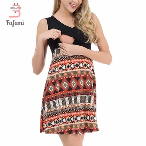 Ночная рубашка одежда для кормящих женщин, платье для беременных, богемный сарафан, ночная рубашка для беременных без рукавов, одежда для сна для грудного вскармливания, больничное платье пижама для беременных халат