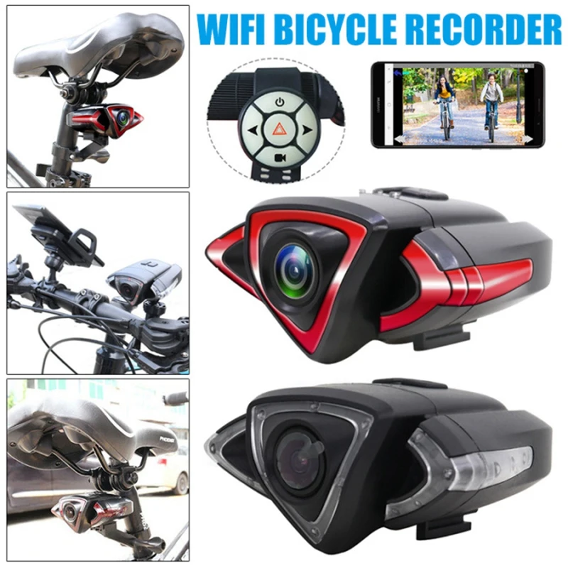 

Motorcycle Driving Recorder Bicycle Camera with Turn Signal Warning Light Support WIFI GPS Track Bike Accessories