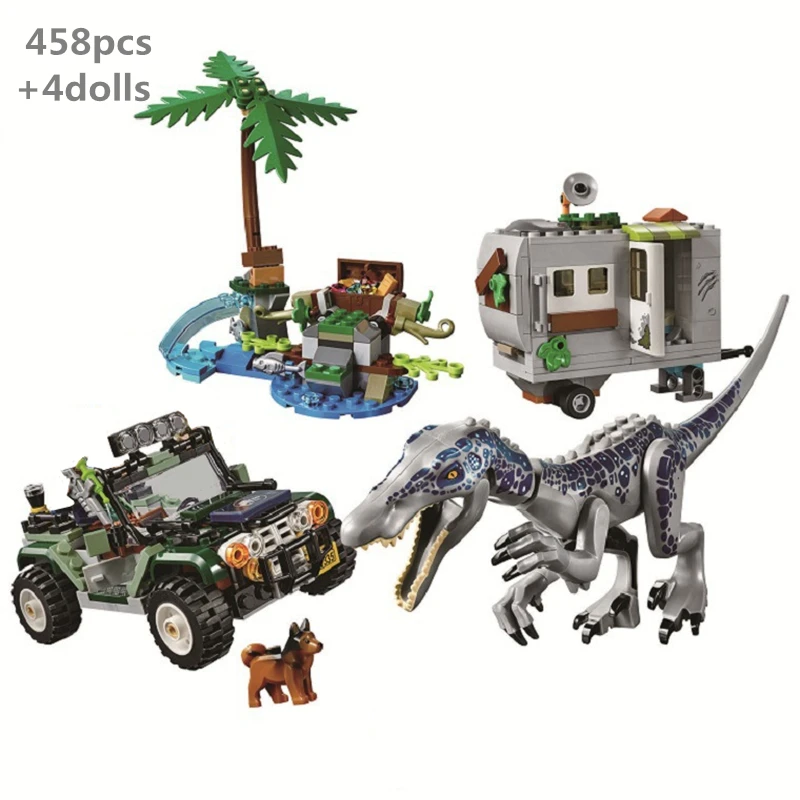 

NEW Baryonyx Face-Off The Treasure Hunt Building Blocks Kit Bricks Jurassiced Dinosaur Park World Classic Movie Model Kids Toys