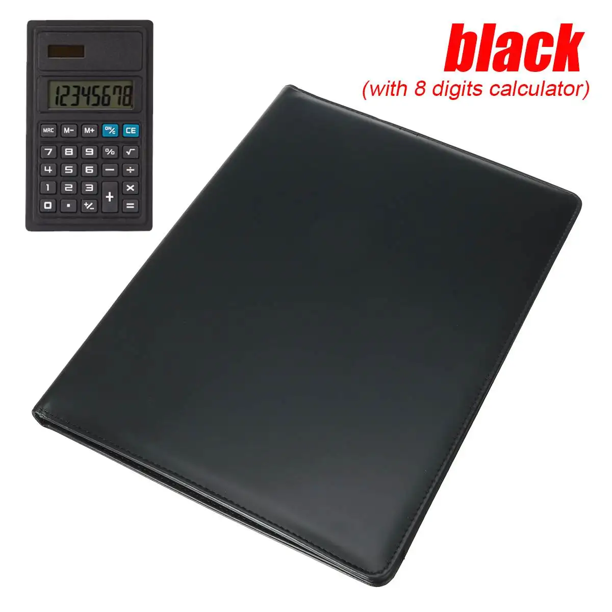 

A4 PU Leather File Folder With Calculator Multifunction Office Supplies Organizer Manager Document Pads Briefcase Office Supply