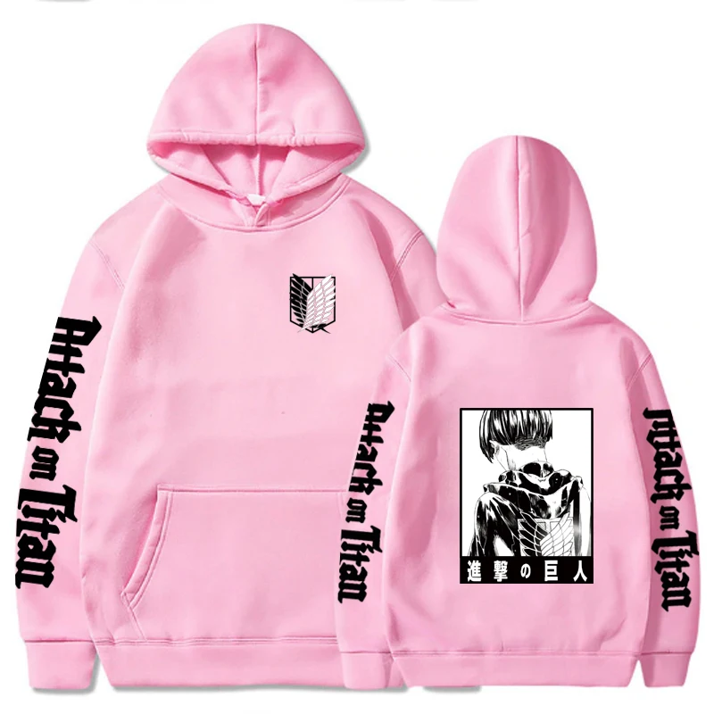 

Attack on Titan Hoodie Anime Double Sided Hip Hop Fashion Winter Uniex Cloths