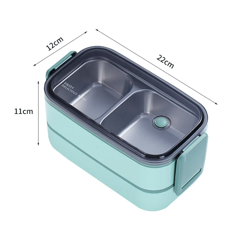 

Modern 304 Solid Color Stainless Steel Easy To Clean and Heat Preservation Separate Multi-layer Portable Lunch Box for Students
