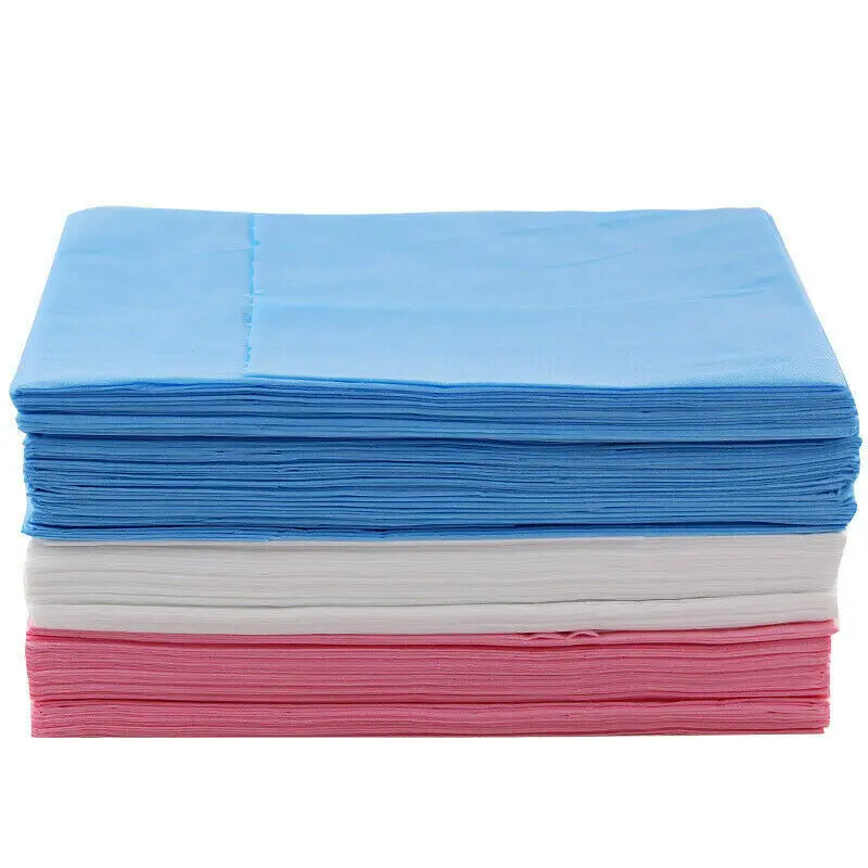 Постельное белье одноразовое из нетканого материала синее белое розовое 10 шт. |