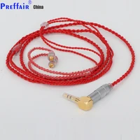 preffair 1pcs red custom made 4 core mmcx cable earphone upgrade cable for shure se846 se535 se315 se215 ue900