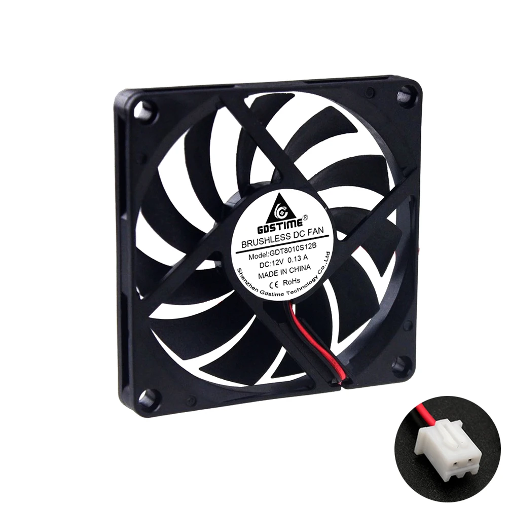 12V XH2.54 2Pin 8010 вентилятор 5 в 12 В 24 в 80X80X10 мм бесщеточный кулер вентилятор компьютер cpu система радиатор ПК блок питания USB Вентилятор охлаждения - Цвет: 12V XH2.54 2Pin