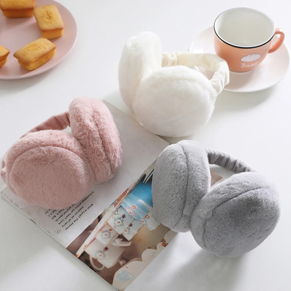 

Soft Plush Ear Warmer Winter Warm Earmuffs For Women Men Fashion Solid Color Earflap Outdoor Cold Protection Ear-Muffs Ear Cover