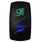 Переключатель светильник 12 В, 24 В, SPST, 5 контактов, зеленый и синий светодиоды