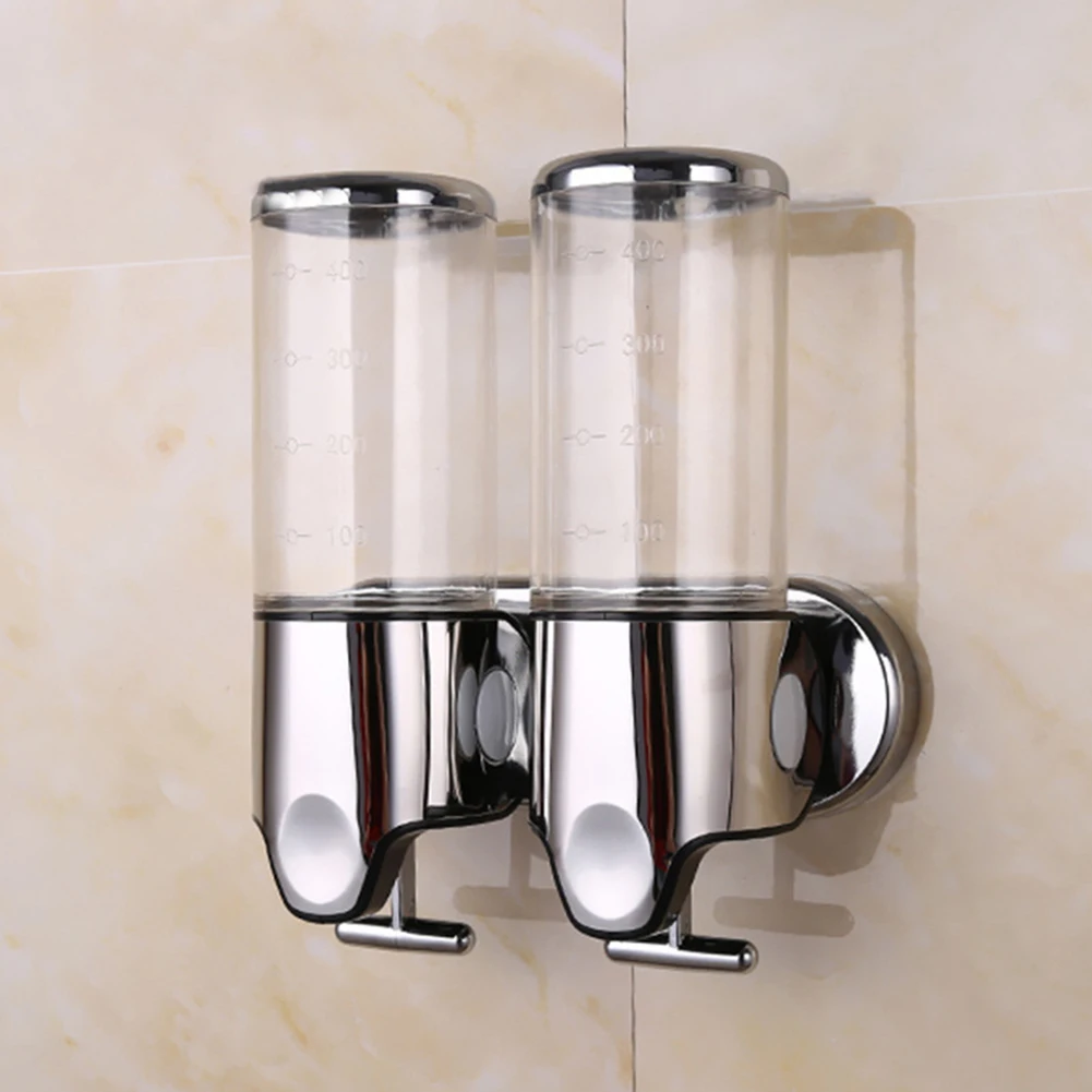 

500ml Soap Dispenser Wall-Mounted Shower Bath Gel Dispenser Large Capacity Shampoo Liquid Storege Container For Home Bathroom