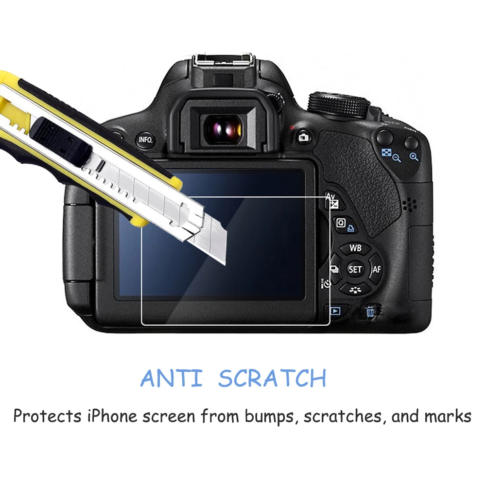 Защитное стекло 9H для Canon EOS R R5 R6 Ra RP M M2 100D 200D 250D 600D 650D 700D 2000D 9000D 1Dx 1Dc 2 шт. |