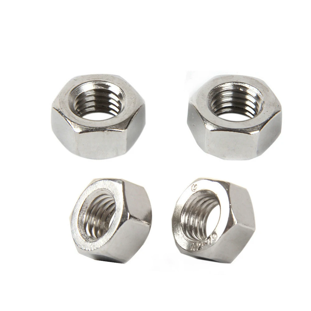 

50 шт. DIN934 M1.6 M2 M2.5 M3 M4 Шестигранная гайка из углеродистой стали шестигранные гайки Метрическая резьба набор для винтов болтов HW010