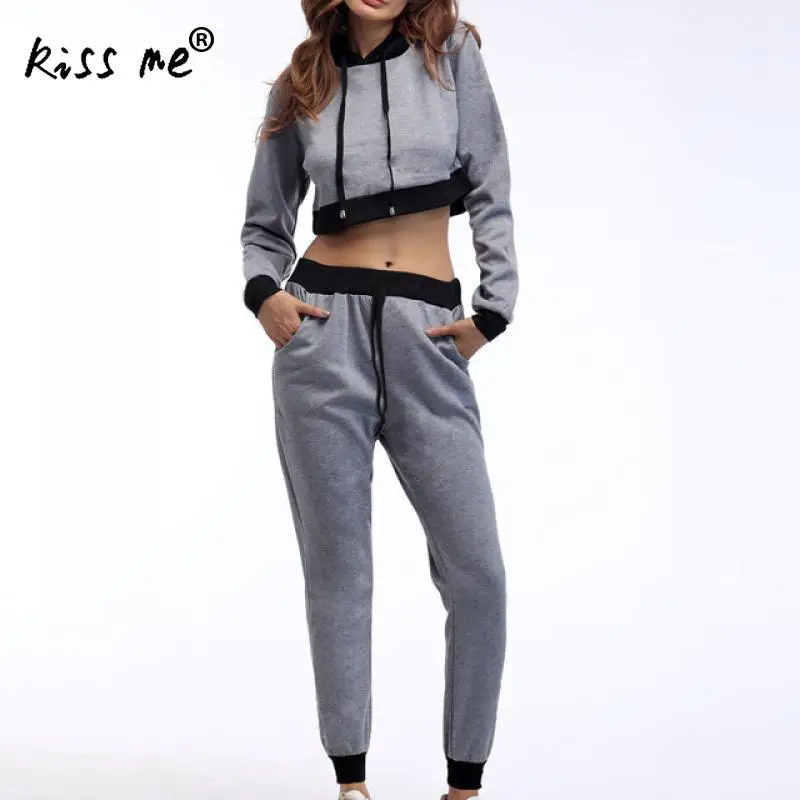 Женский спортивный костюм укороченные топы Короткая Толстовка с капюшоном