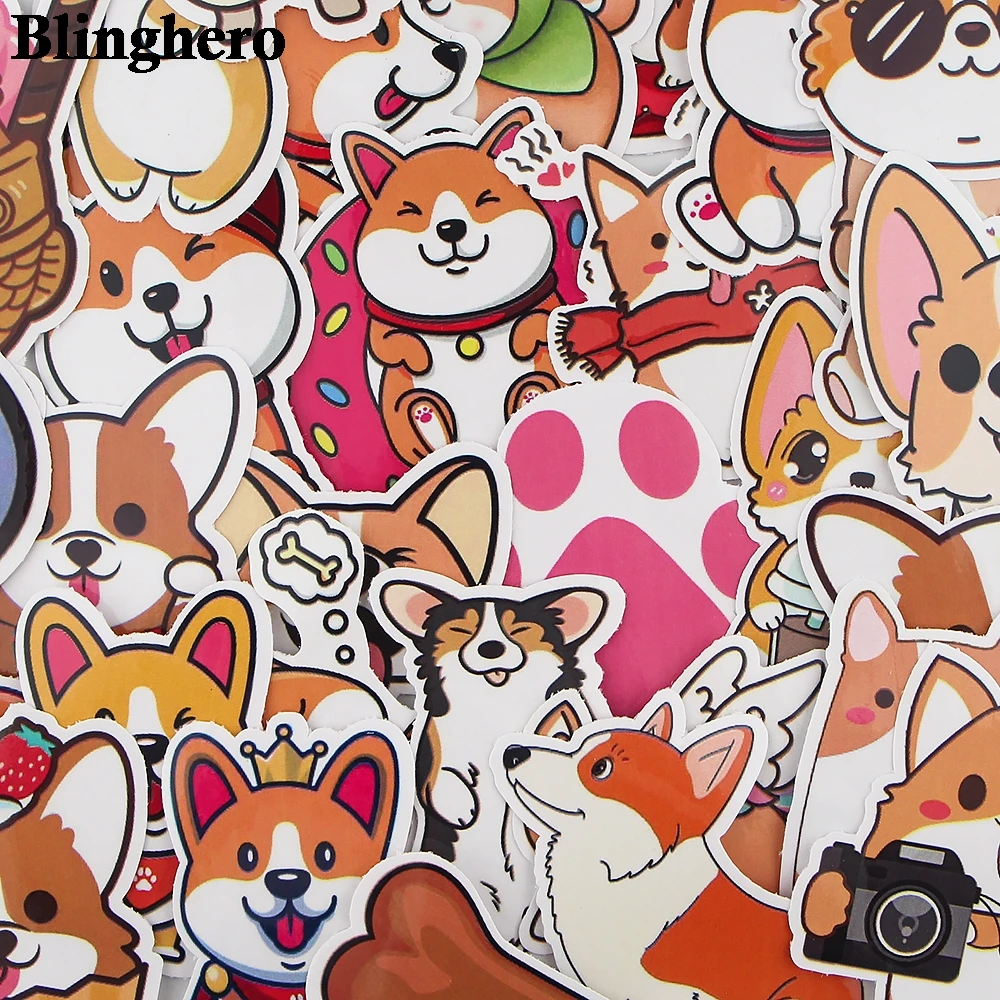

CB271 30pcs/set Cartoon Animals Stickers Waterproof Cute Dogs Stickers For Skateboard Guitar Luggage Motorcycle Kids Toys