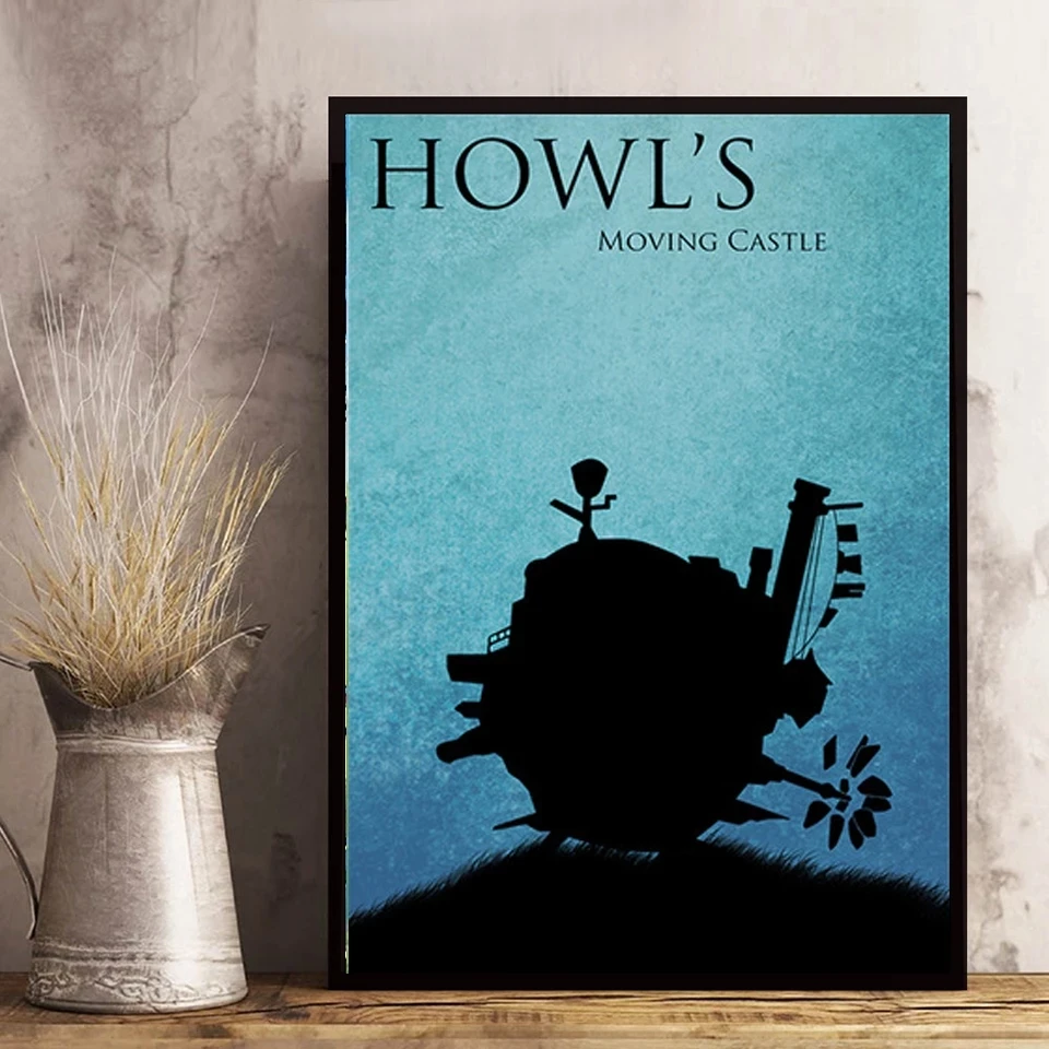 

Wall Art Classic Howl's Moving Castle Movie Anime Canvas painting Posters Print Modern Pictures Living Room Bedroom Home Decor