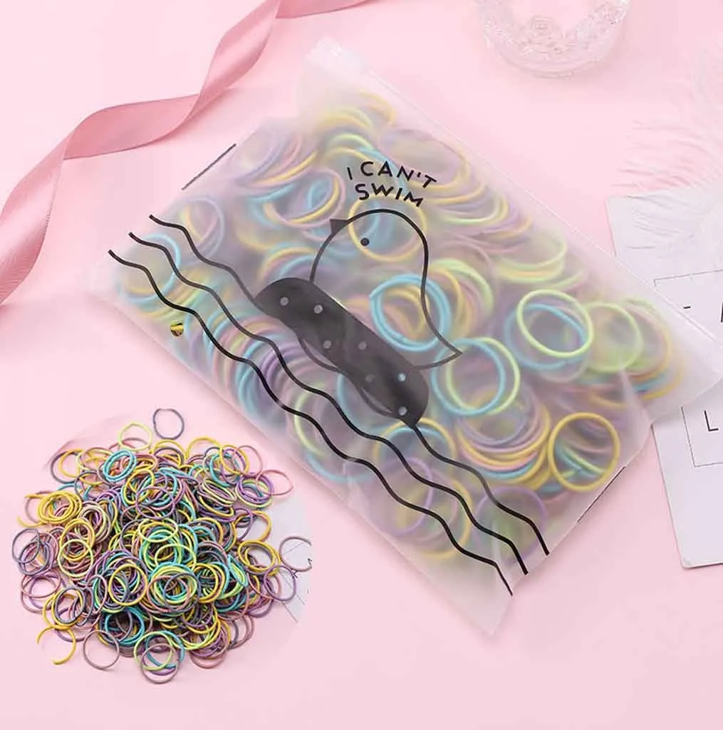 

100pcs/Set Girls Colorful Nylon Small Elastic Hair Bands Children Ponytail Holder Rubber Bands Headband Kids Hair Accessories