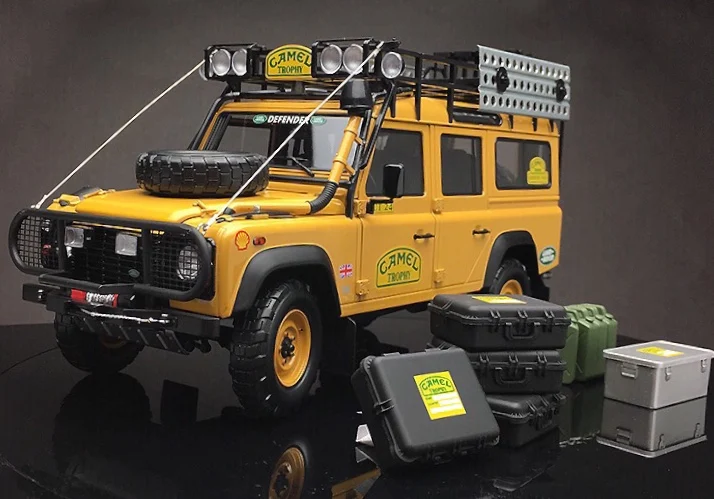Почти настоящий 1/18 Land Rover Defender 90 110 Кубок с верблюдом издание литья под давлением модель автомобиля с небольшим подарком