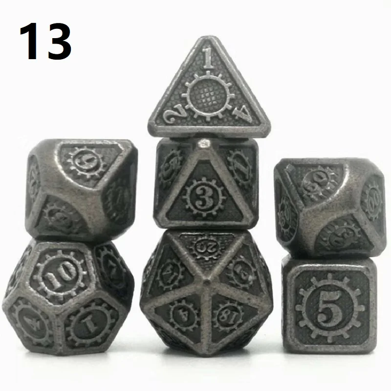 2020 новейший древний медный многогранный металлический игральные кости DND набор